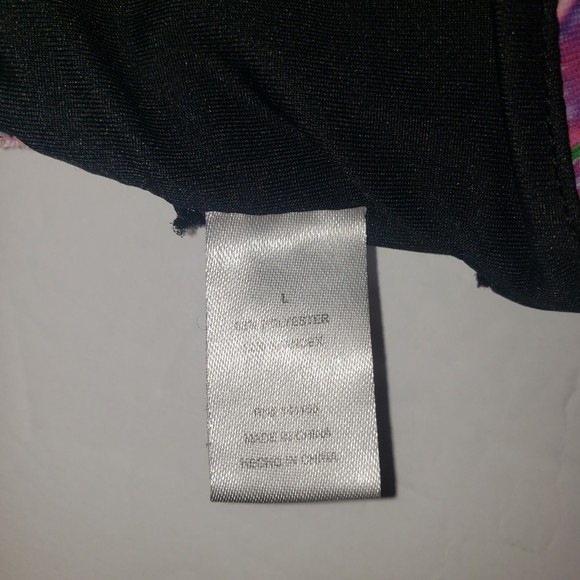 NORTH STAR Abstract Print Strappy Back Swimsuit Top Girl's Size Large - Picture 6 of 8